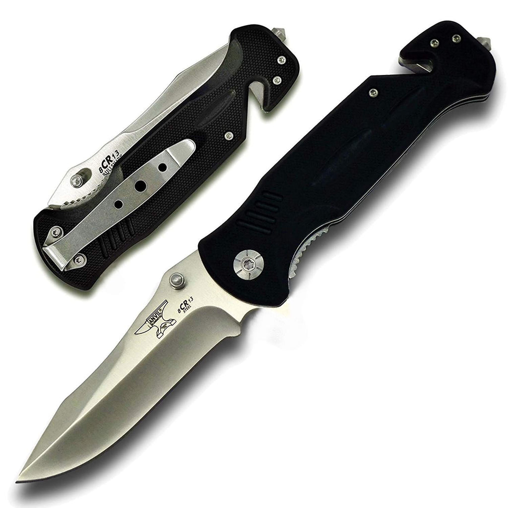 Bullshark - Manual Open Knife - Straight - Silver