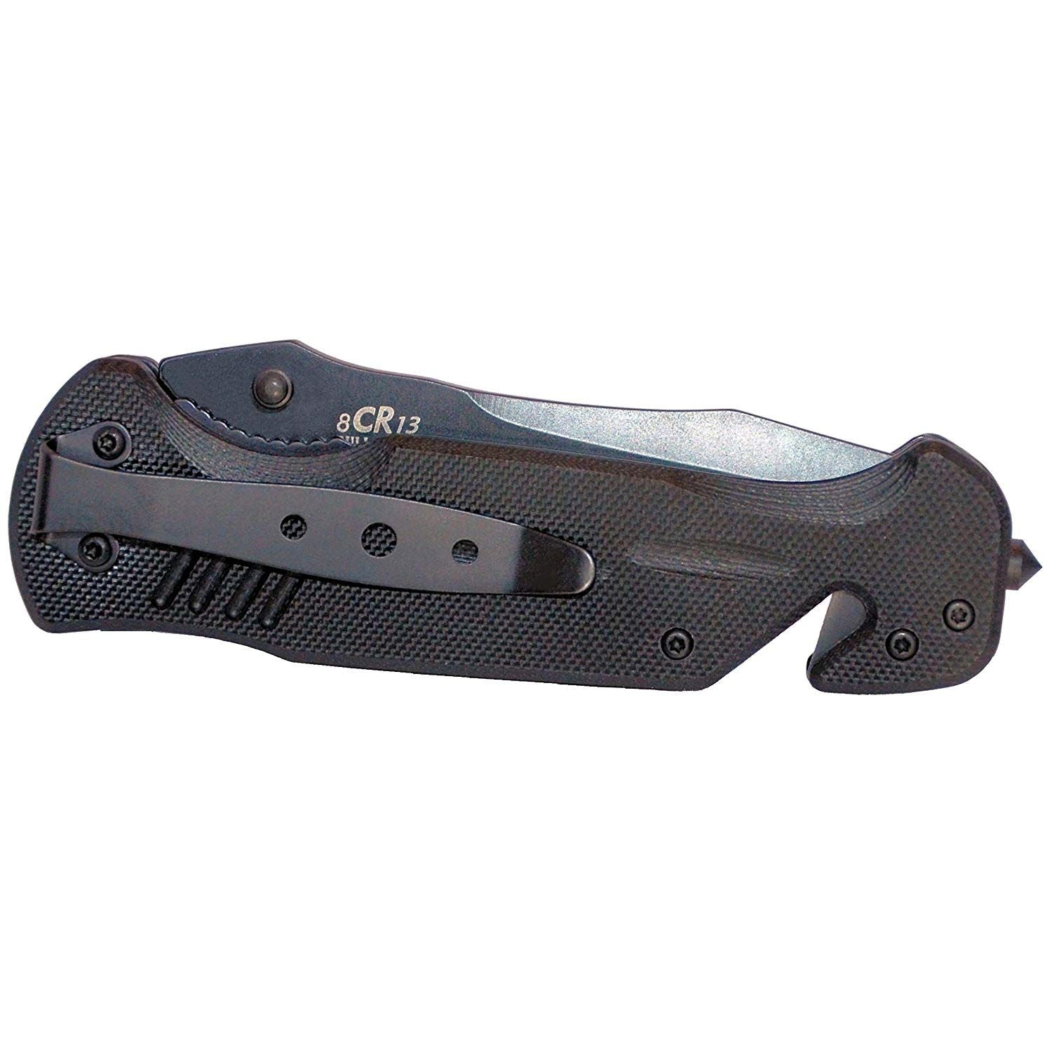 Bullshark - Manual Open Knife - Serrated - Black